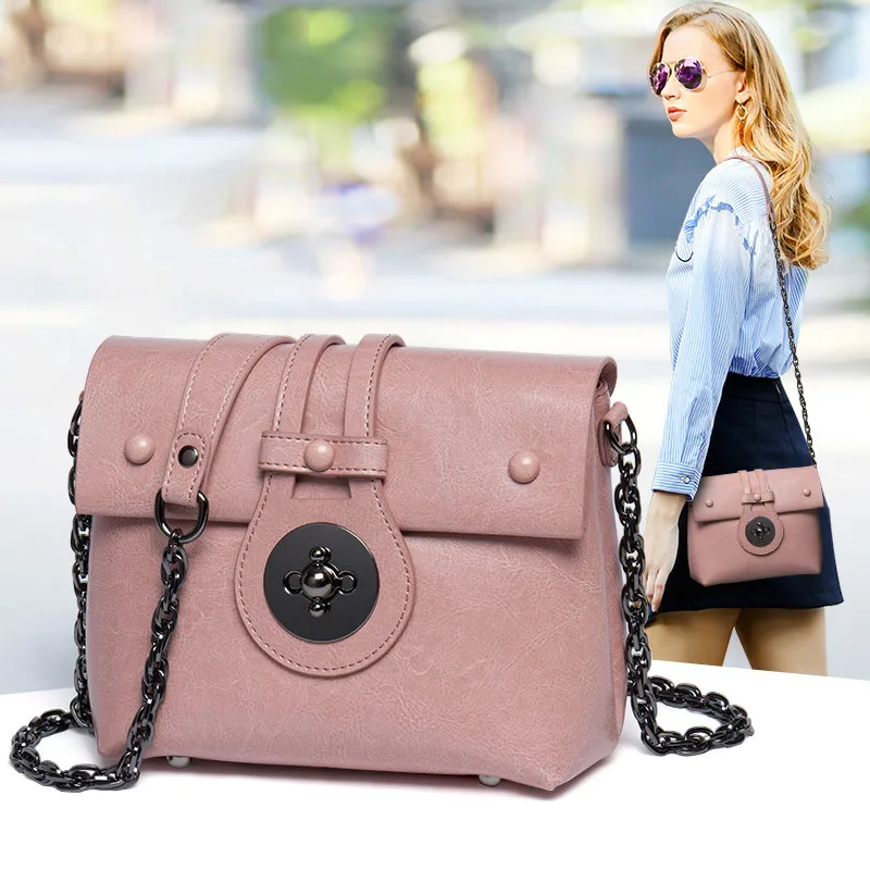 

Women's Handbags 2020 New Shoulder Bags All-match Crossbody Female Bag Fashion Chain Small Square Bag Genuine Leather Women Bag