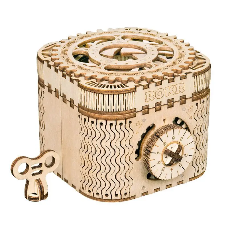 Деревянная 3D головоломка сделай сам с приводом для механической передачи