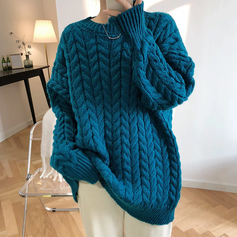 2018 женский свитер и пуловеры водолазка толстый вязаный Зимний пуловер для женщин