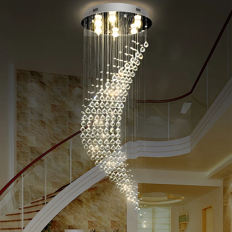 売る モダンなデザインの天井ランプ,スパイラルデザインのクリスタルシャンデリア,屋内照明,リビングルームやダイニングルームに最適です。
