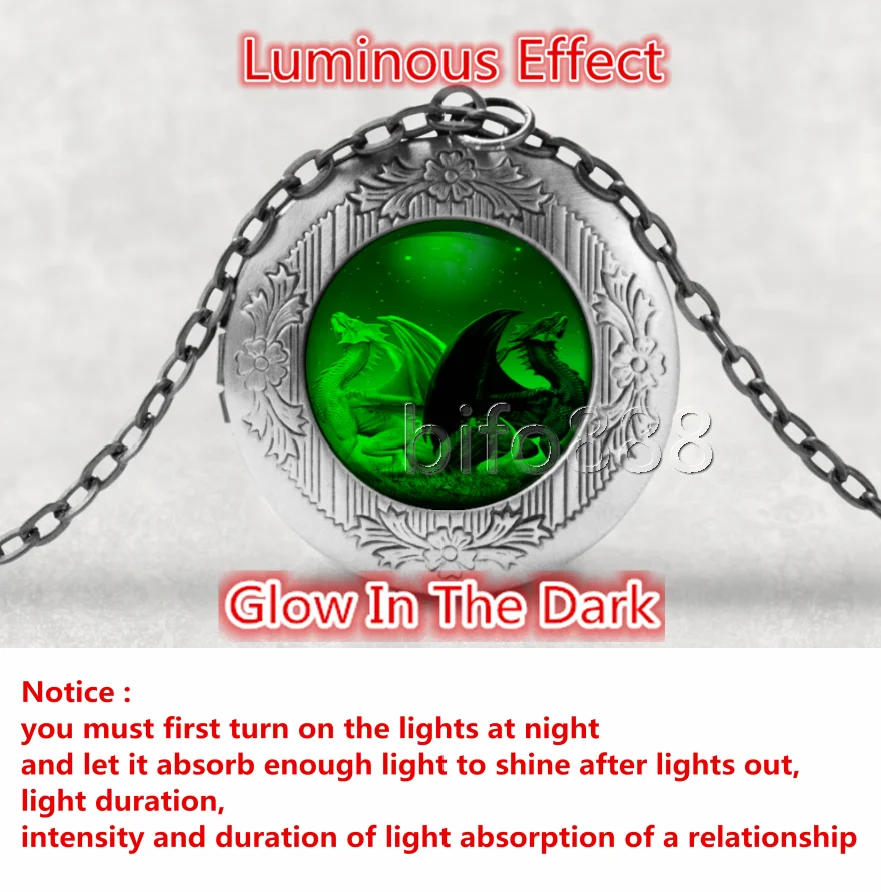 BIFOYOU Дракон кабошон стекло ароматерапия фото медальон ожерелье Духи Подвеска для