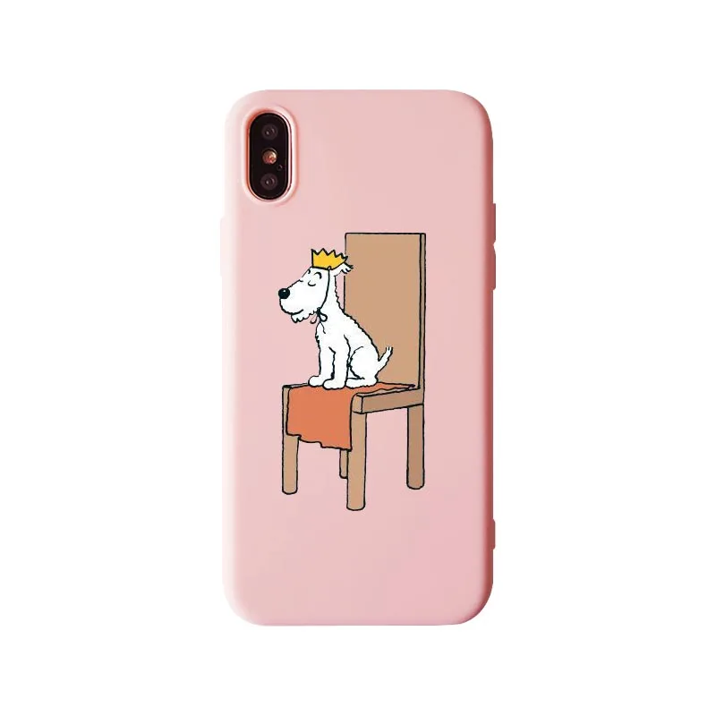 Мягкий силиконовый чехол из ТПУ «Приключения Тинтина» для iPhone XR 10 8 7 Plus 6 6S Plus 5 XS Max 5s SE - Цвет: TPU