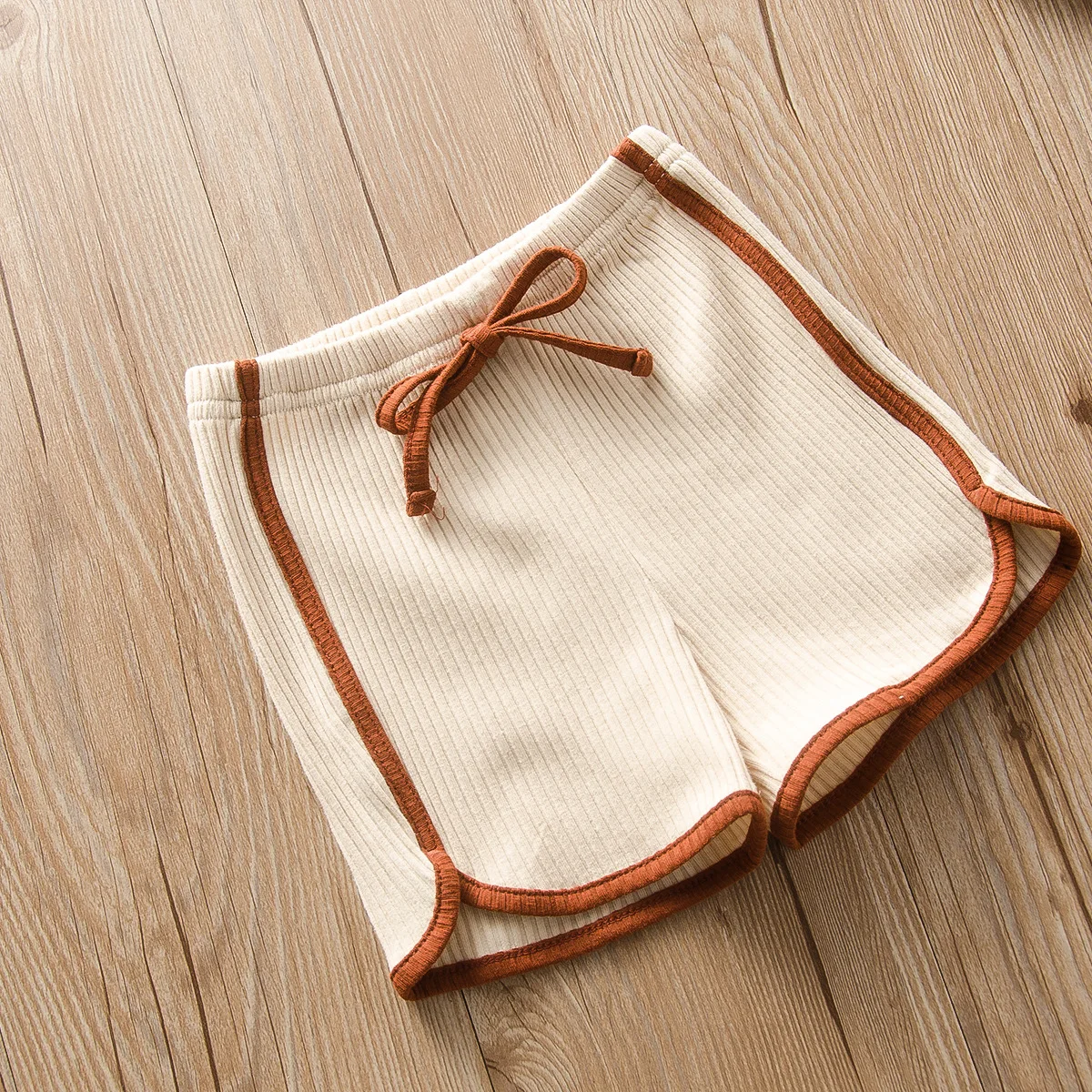 

2021 Summer New Baby Girl 2 PCS Outfit Set Solid Color Ribbed Short Sleeve Romper Short Pants Sets toddler boy clothes