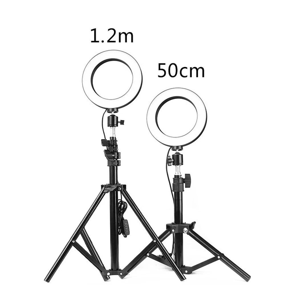 

W/Tripod LED Ring Light Ring Fill Light Portable Photo Sudio Lighting Photography Universal Three-Speed Makeup Dimmable Selfie
