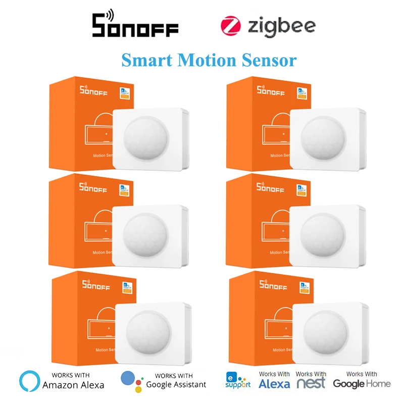 

Датчик движения SONOFF Zigbee, 1-30 шт., SNZB-03, домашняя защита, автоматизация, поддержка eWeLink, приложение, будильник, поддержка Alexa, Google Home