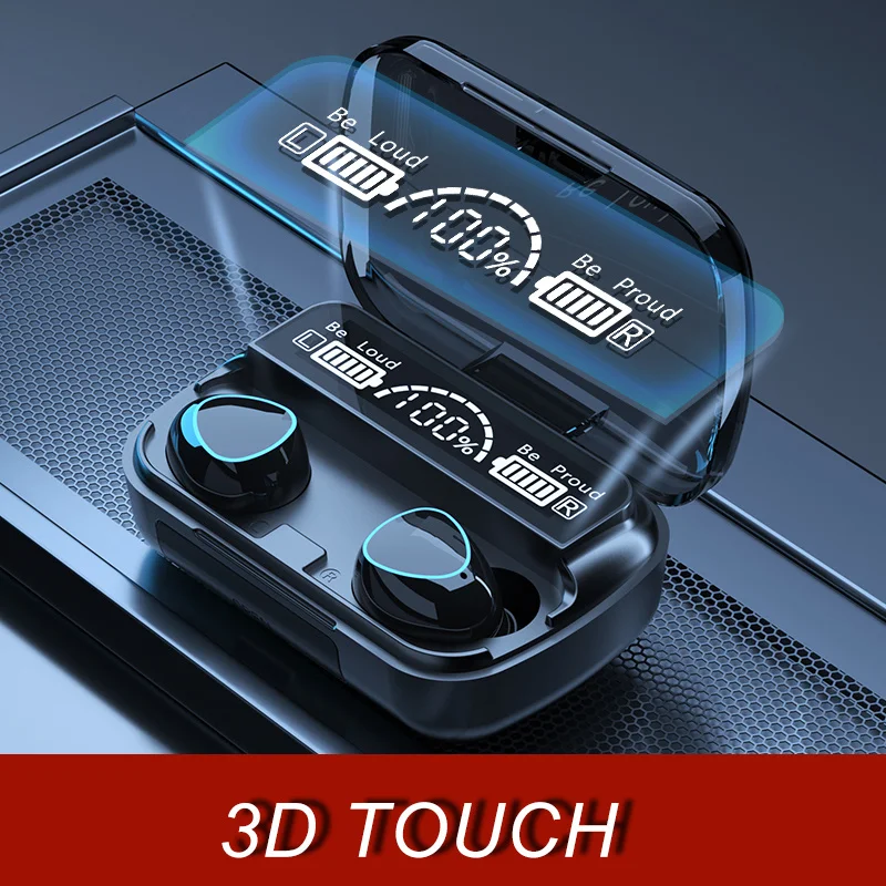 

3500mAh TWS Bluetooth-compatible Wireless Headphone 9D Stereo Sports Wireless Earphones Waterproof Headsets with Microphone