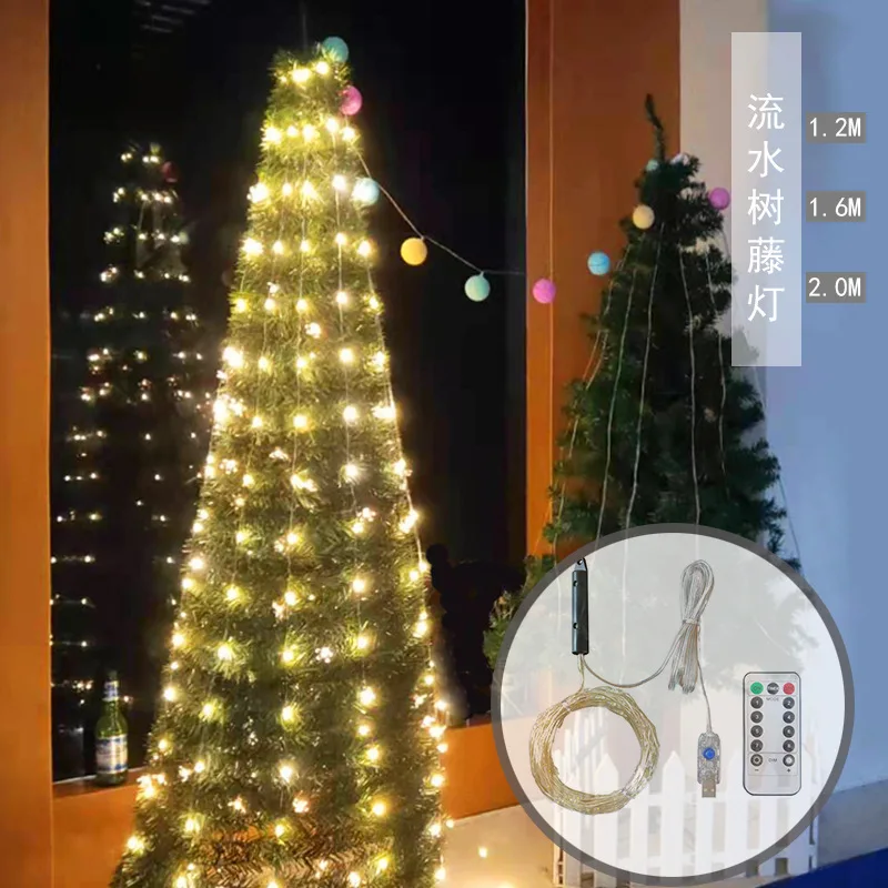 

Led Copper Wire Light String Led Tree Vine Light Waterproof Waterfall Holiday Photo Background Decoration Water Light String