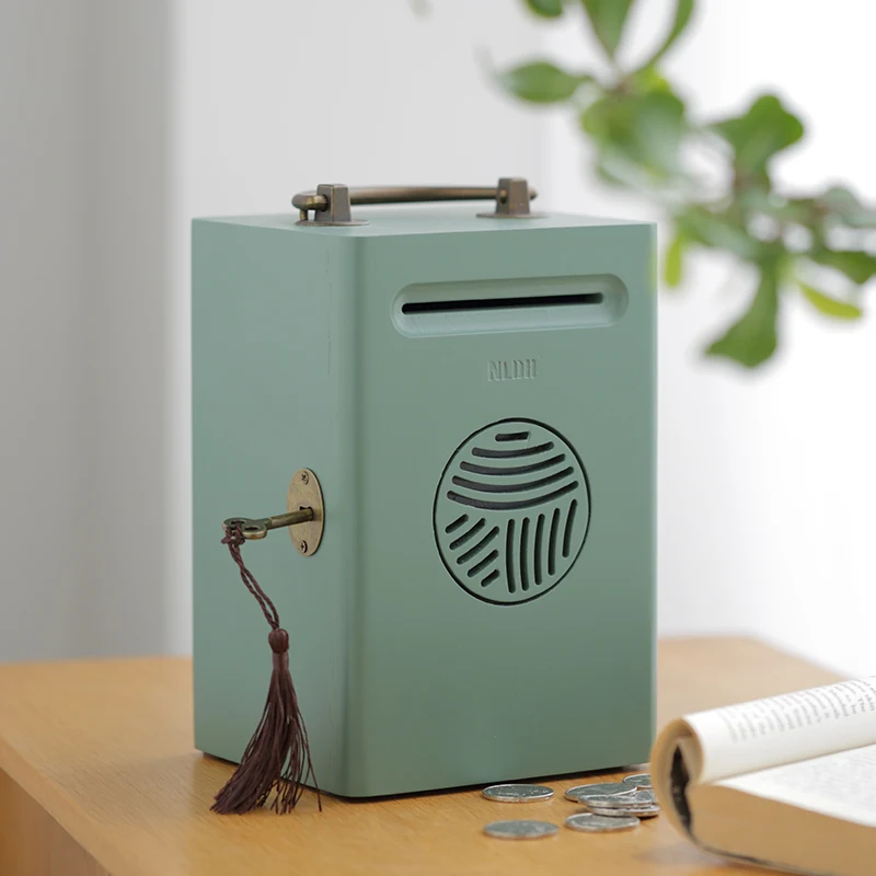 

Moneybox Wood Save Money Box Safe Cash Wooden Kids Piggy Bank for Adults Paper Money Salvadanaio Atm Machine Saving Box AD50PB