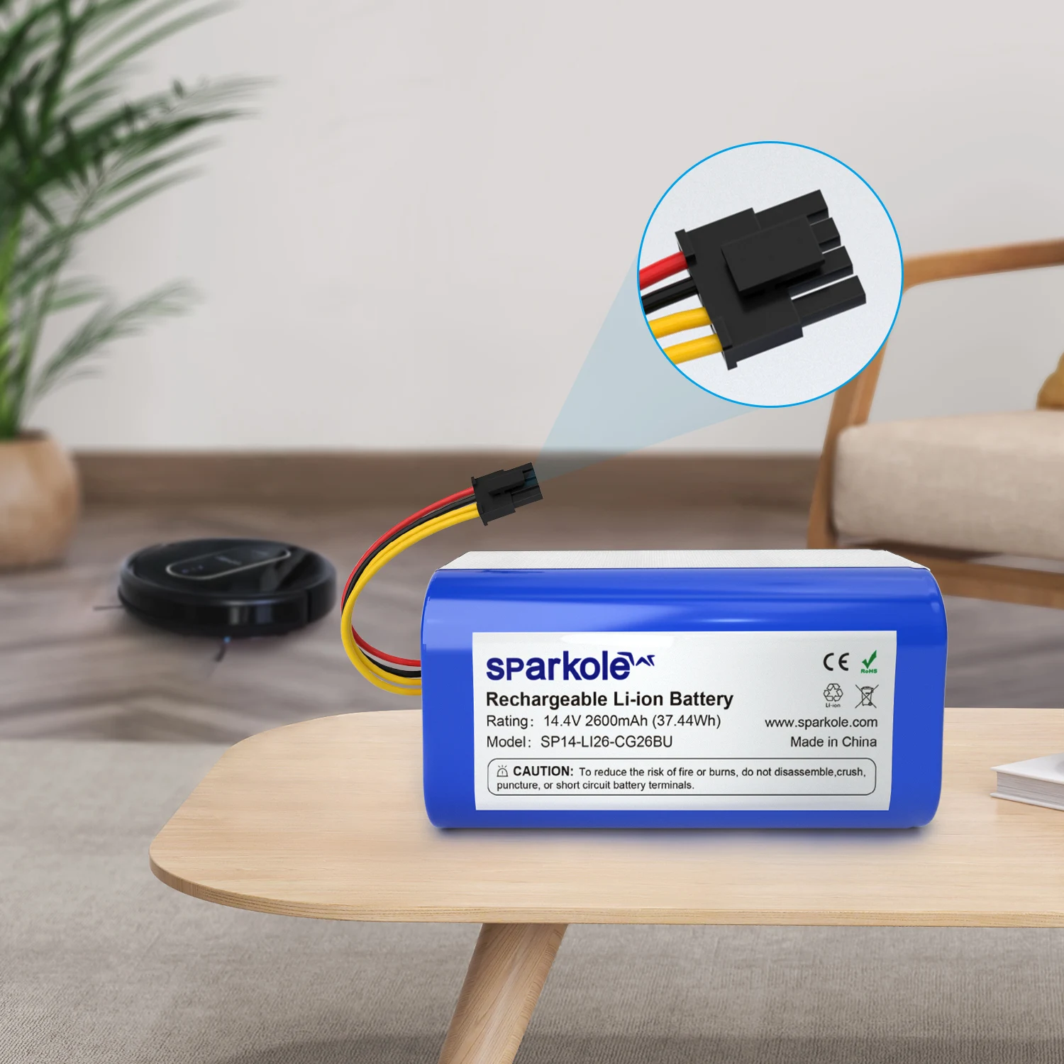 Литиево-ионный аккумулятор sparcole 14 4 В 2600 мАч для Cecotec Conga 1290 1390 1490 1590 Сменный