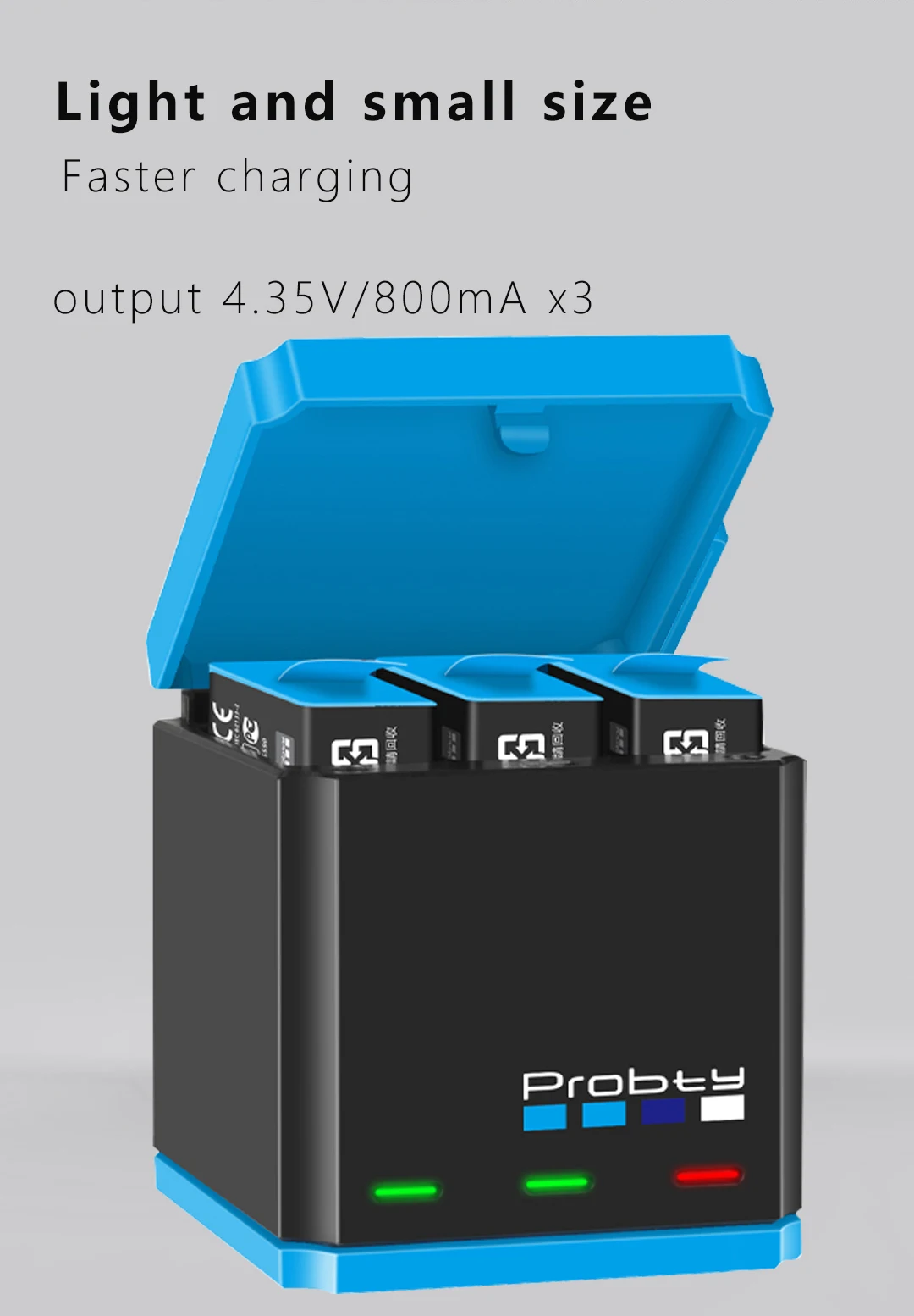 Зарядное устройство для GoPro 9 10 11 коробка быстрой зарядки хранения литий-ионных