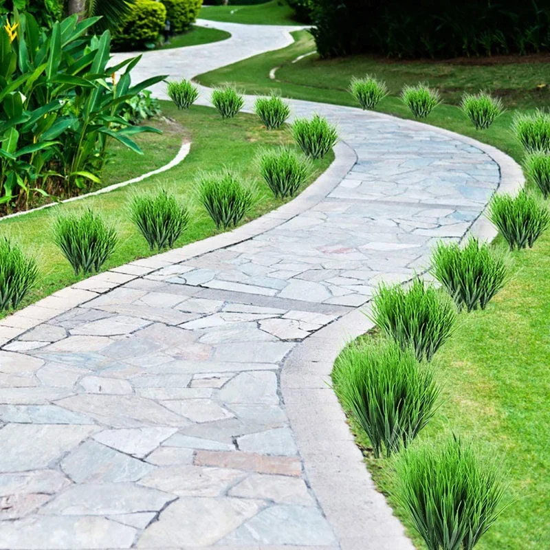 Искусственная трава 9 пучков искусственной пластиковой зеленой весенней травы