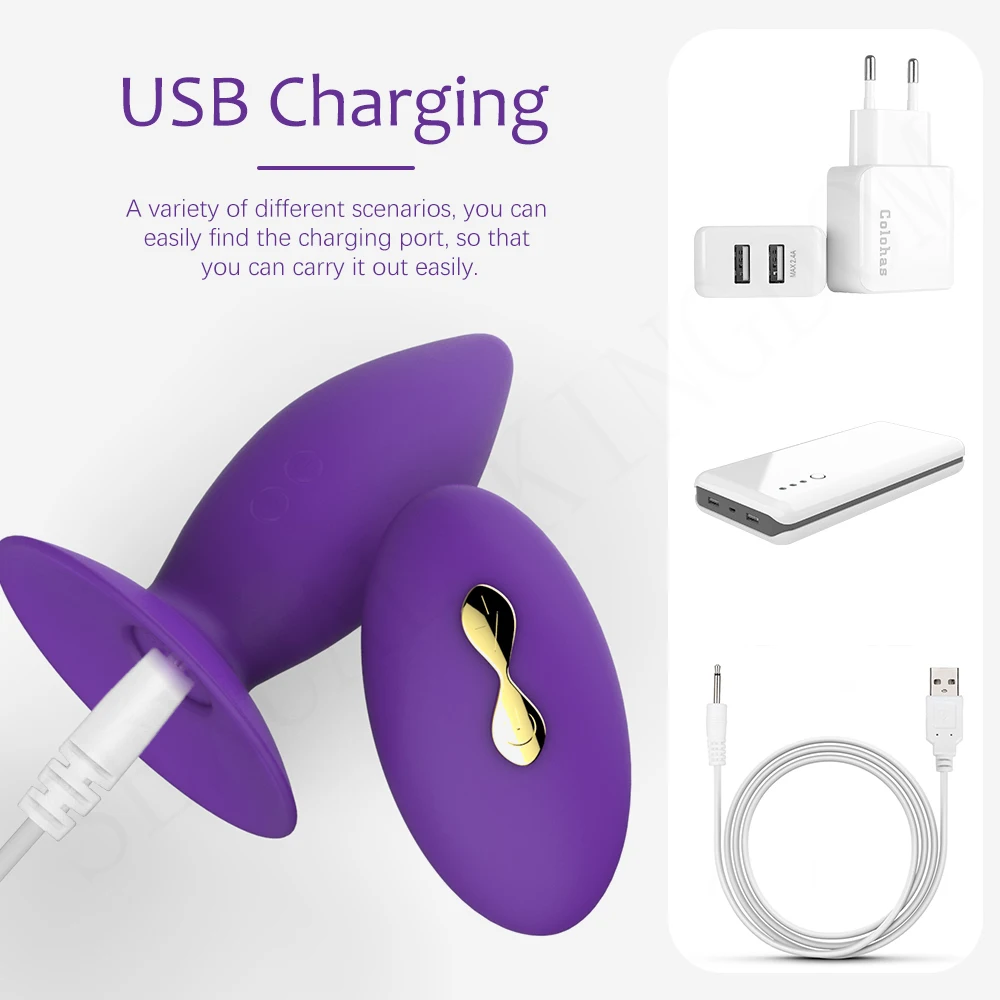 Анальная пробка с дистанционным управлением 10 режимов вибратор массаж вагины