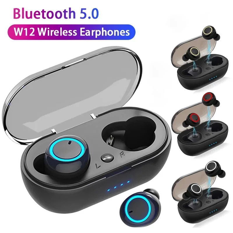 

TWS Y50 Wireless Bluetooth 5.0 Earphone 9D Stereo Touch Control Headset with Mic Sport Earphones Waterproof Earbuds