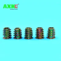 20x m4 m5 m6 m8 metal hexagon hex socket head embedded insert nut e nut for wood furniture inside and outside thread zinc alloy