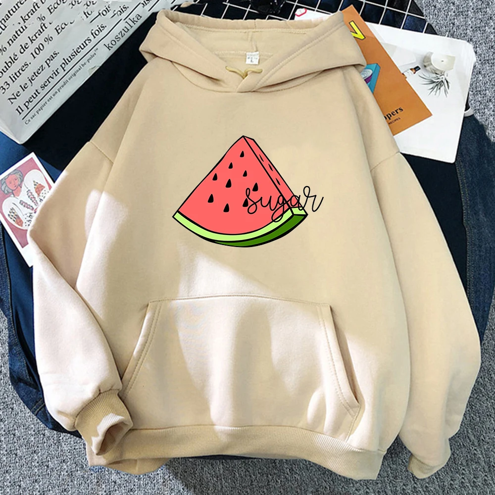 

Худи с принтом арбуза, Мультяшные толстовки, зимние женские топы, в эстетике Харадзюку, популярный стиль, Гарри, свитшоты с графическим прин...