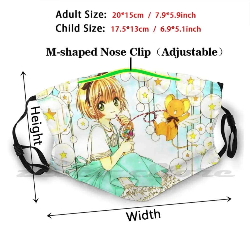 Маска для рисования Cardcaptor Sakura моющийся фильтр Pm2.5 самостоятельной сборки рта