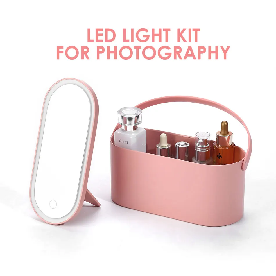 Светодиодный косметическое зеркало с светильник портативный светодиодный ящик