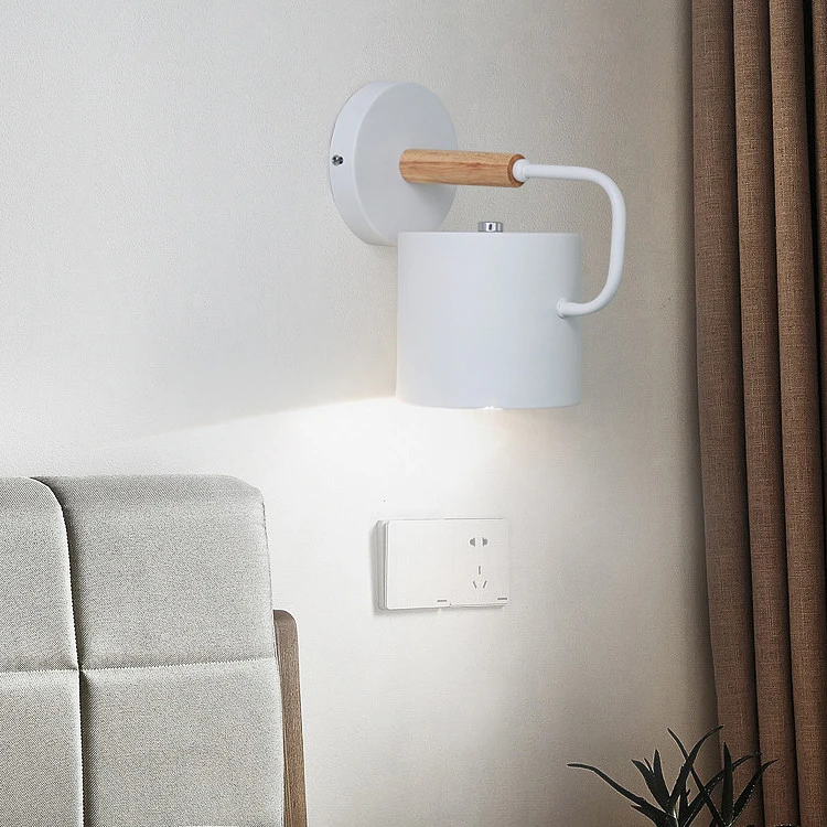 Настенная лампа в скандинавском стиле макарон прикроватные светильники для