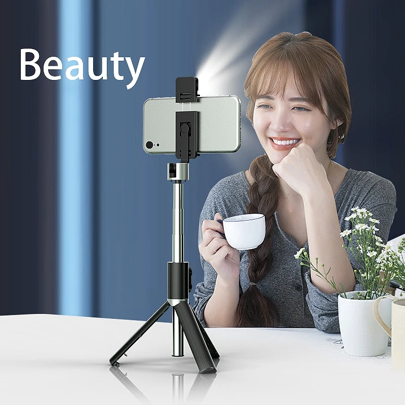 

Wireless Bluetooth Selfie Stick Mini Tripod Extendable Monopod Universal with Bluetooth Remote for iPhone / Android