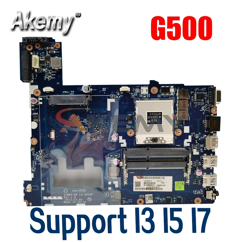 Материнская плата для ноутбука LENOVO LA-9632P Ideapad G500 HM76 90002834 PGA989 I3 I5 I7 поддержка