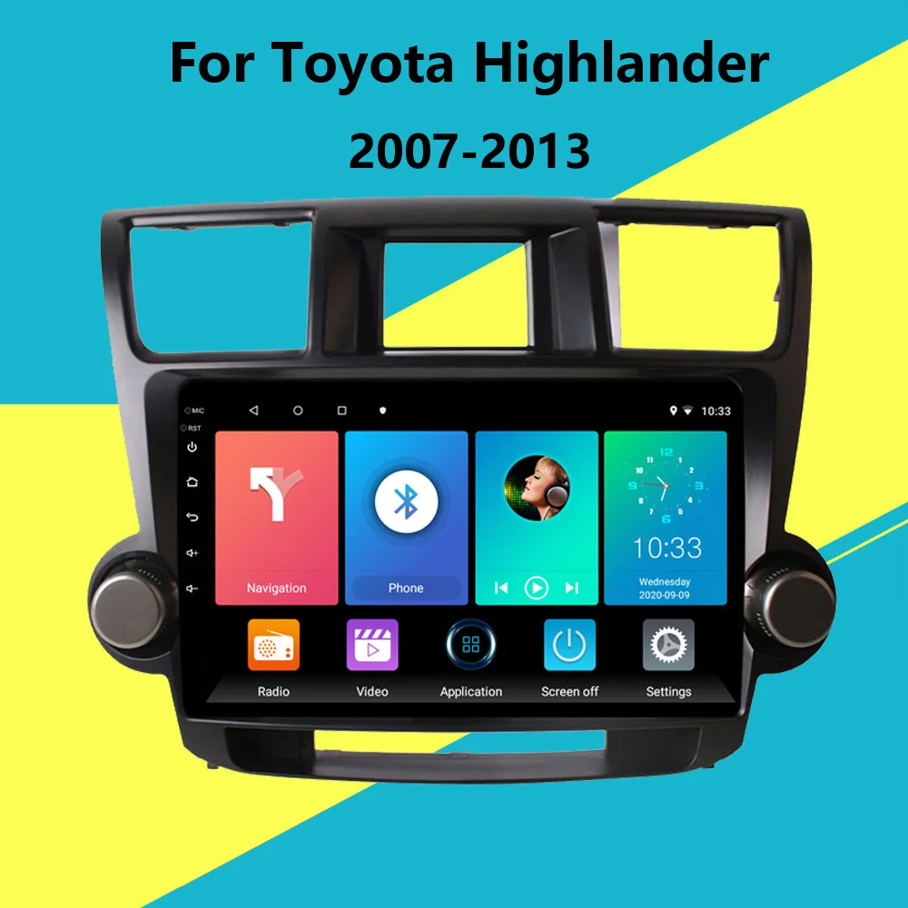 10 1 дюймов 2.5D Android 8 навигация GPS автомобильный мультимедийный плеер для Toyota Highlander