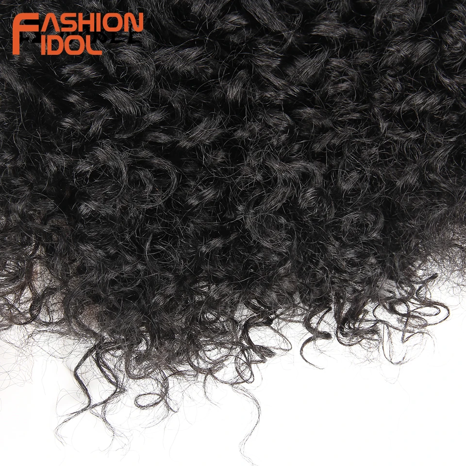 Модные кудрявые афро волосы IDOL 6 искусственных волос 14 18 дюймов 200 г Омбре золотые