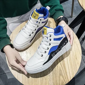 Модные высокие мужские кроссовки; Парусиновая Мужская обувь; Сезон осень-зима; Мужская обувь в стиле пэчворк; Уличная обувь; Обувь для бега; I3-94