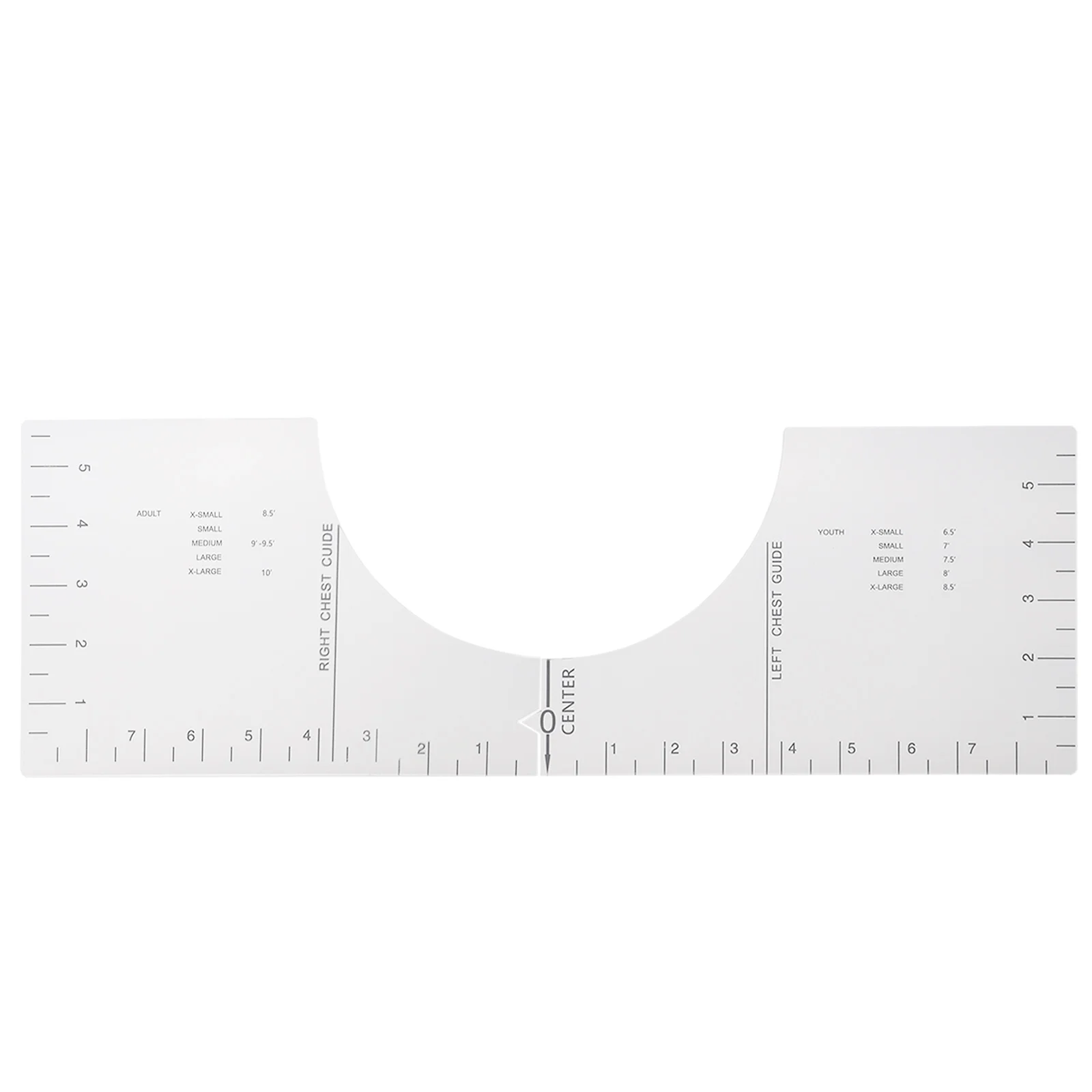 

Линейка для футболок, Выравнивающая направляющая, инструмент для калибровки на шее, футболка, товары для шитья, прозрачный материал, акрило...
