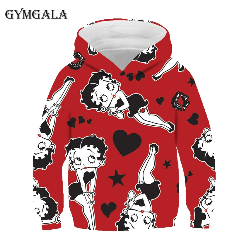 

Betty Boop Hoodies Anime Cartoon Sexy Girl 3D Printed Sweatshirt Men Women Fashion Oversized Hoodie Harajuku Streetwear Clothing