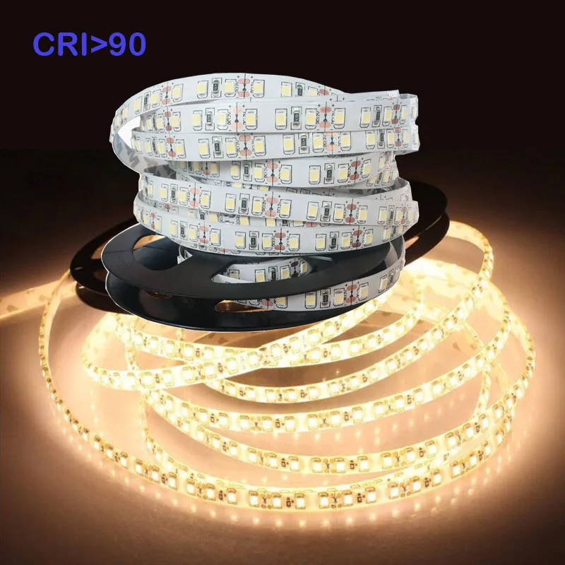CRI + 90 5m 600 LED 2835  Highlighted LED Strip 5m,24V 12V Flexible Light 120 LED/m High brightness LED Strip White/Warm White