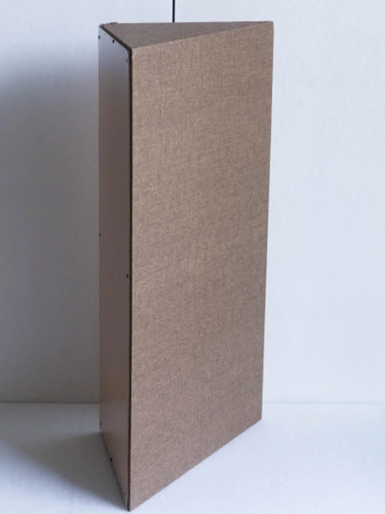 

2pcs/box Singapore Triangle Wood Bass Trap Eliminate Echo For HIFI Room Linen Fabric Corner Standing Sound Absorber Panel