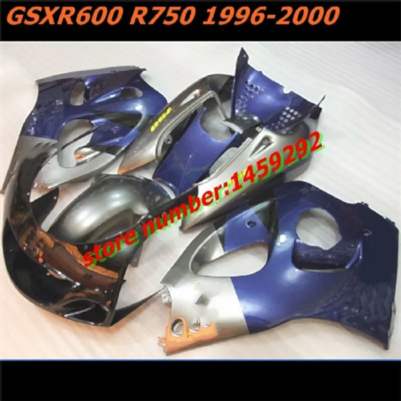 

Корпус для SUZUKI GSX-R600 1996 1997 1998 1999 GSXR750 GSXR 2000 750 GSXR600 96 97 98 99 00 Синий Черный Серебряный обтекатель