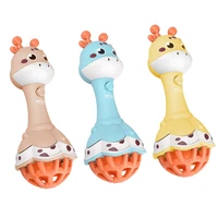 baby music flashing rattles teether toys cute deer design hand bells rattle mobile games early educational toys 0 12 months gift