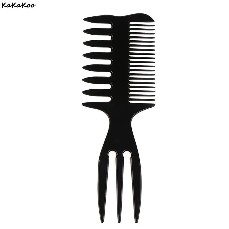 

Professional Wide-Tooth Anti-Static Double-Sided Comb Hairbrush Fork Men Beard Hairdressing Brush Barber Shop Styling Tool Salon