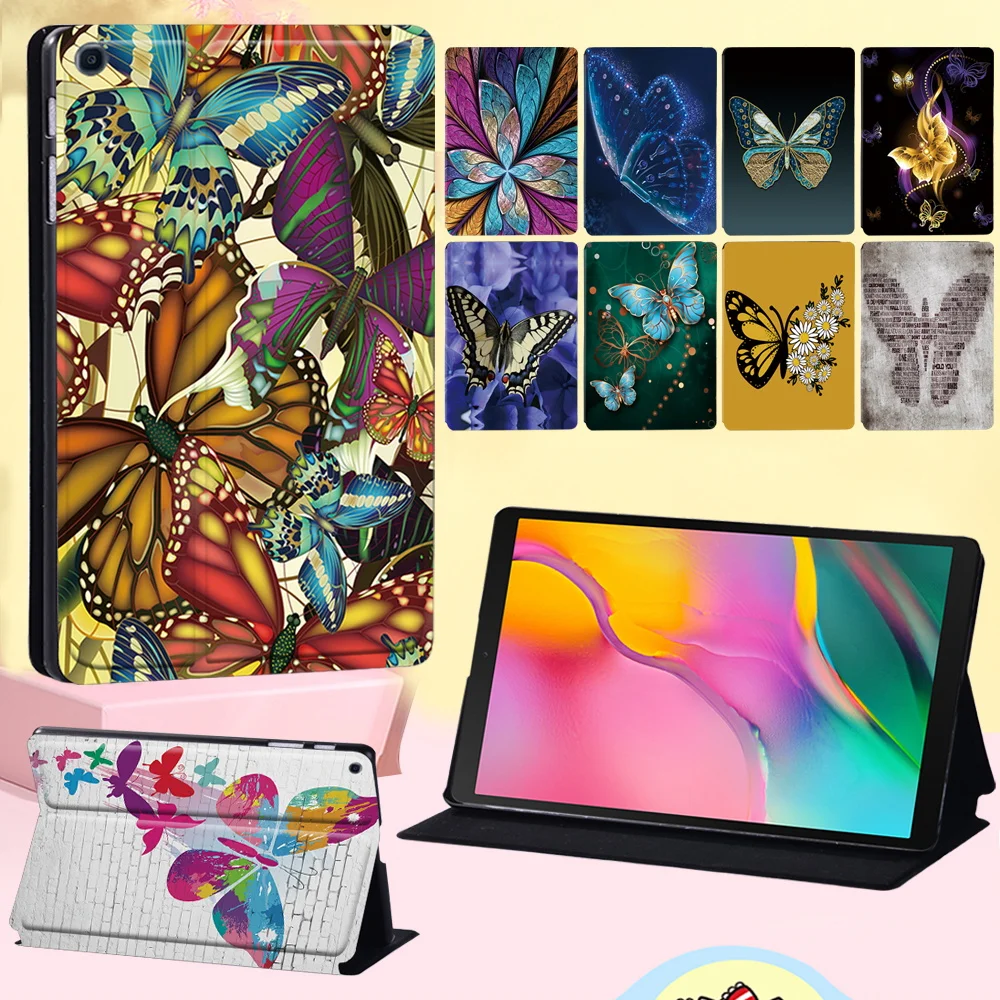 

Protective Case for Samsung Galaxy Tab A 2019 T290/T295 8.0 Inch Anti-dirt Butterfly Pattern Leather Flip Tablet Case + Stylus