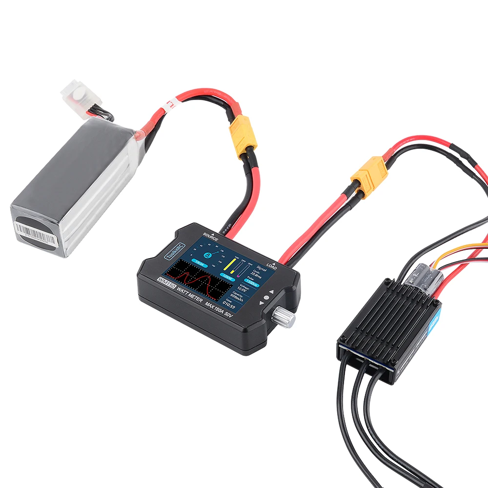 ToolkitRC WM150 150A 50 в Ватт метр анализатор мощности ЖК-дисплей мощность Напряжение Ток Тестер ШИМ выход для RC FPV Дрон