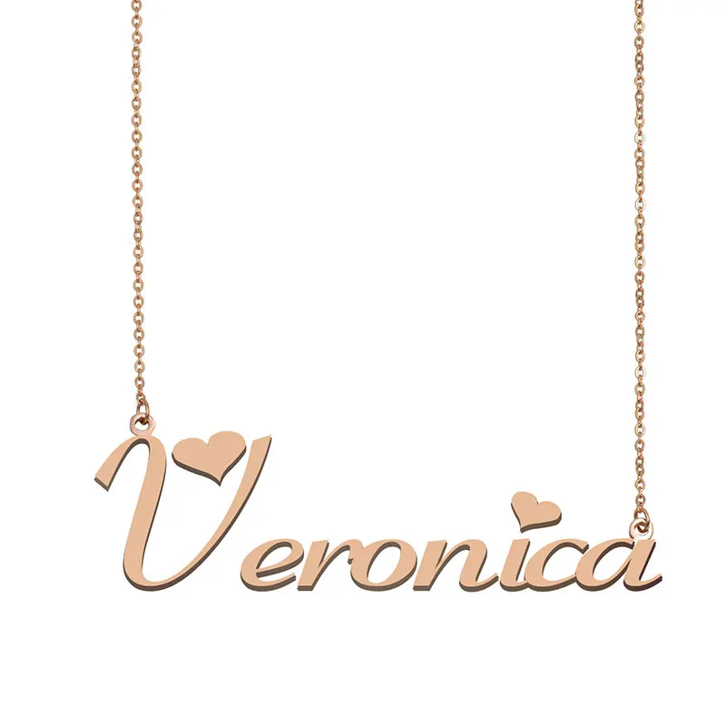Ожерелье с именами Вероники персонализированное золотое ожерелье для женщин и