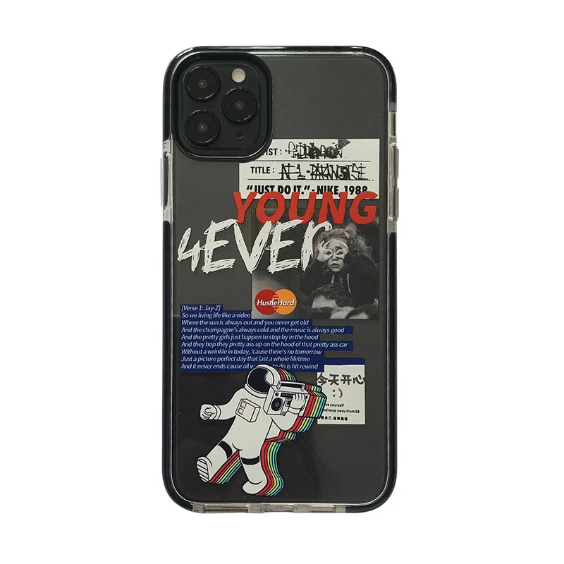 

Fashion High Quality Music Astronaut Soft Case Cover For iPhone 12 Pro 12 Mini 11 Pro Max SE 2020 7 8 7Plus 8Plus XR X XS MAX