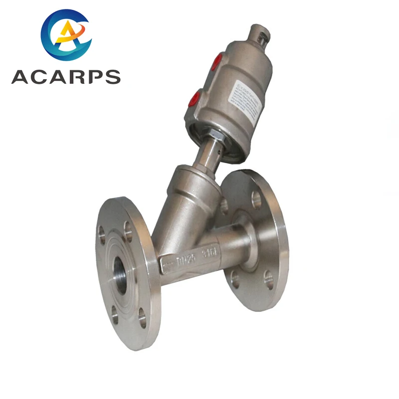 Пневматический фланцевый угловой клапан из нержавеющей стали 3/4 дюйма |