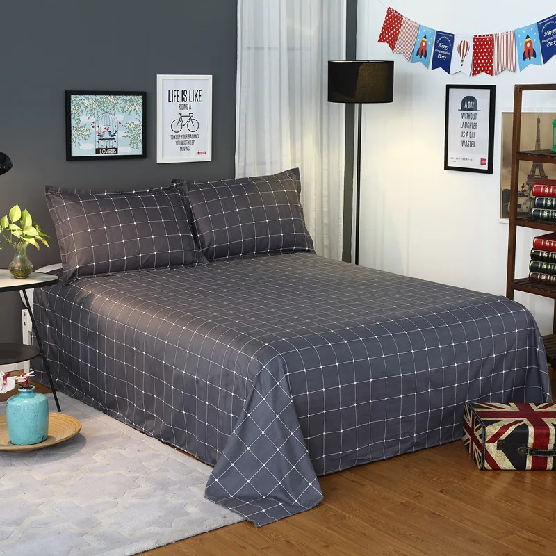 

CHICIEVE Deep Blue Ground With White Square High Quality Bedding Set Queen King Sizes Top Vivid Colours Stripes Plaid