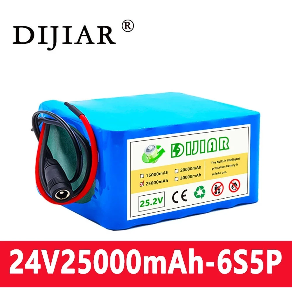 Литиевый аккумулятор Dijiar 24 в 15 Ач/20A/25A/30A 6S 5P 25 2 для электрических мопедов скутеров