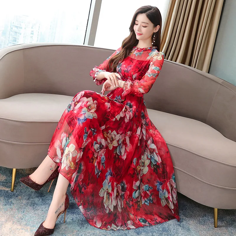 

Shredded chiffon dress women's dress summer 2020 spring new temperament is very fairy skirt