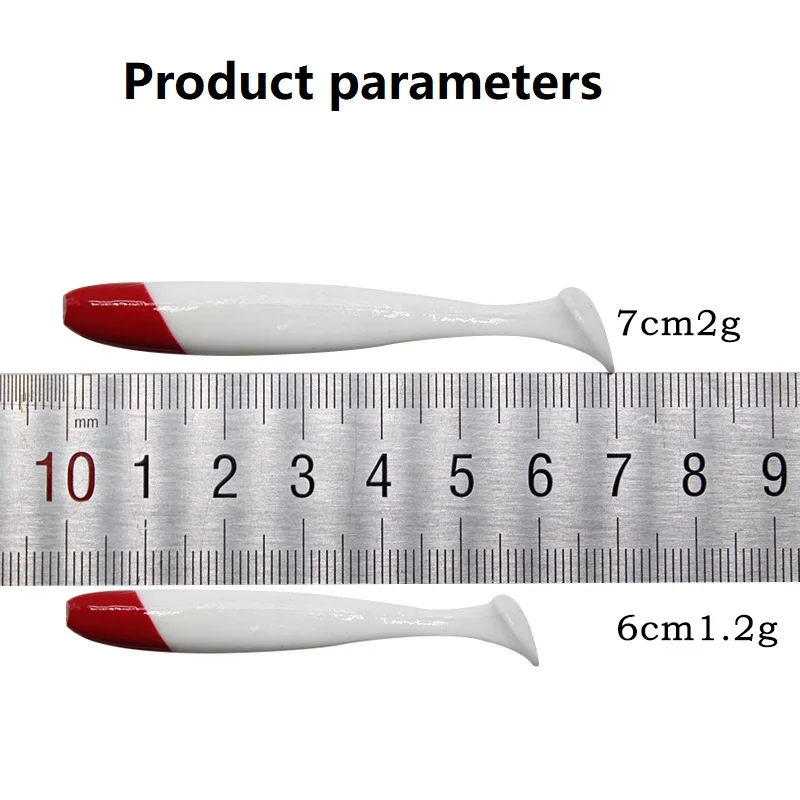 Мягкая Рыболовная Приманка 10 шт./лот 6 см 1 2 г/7 г искусственные двухцветные