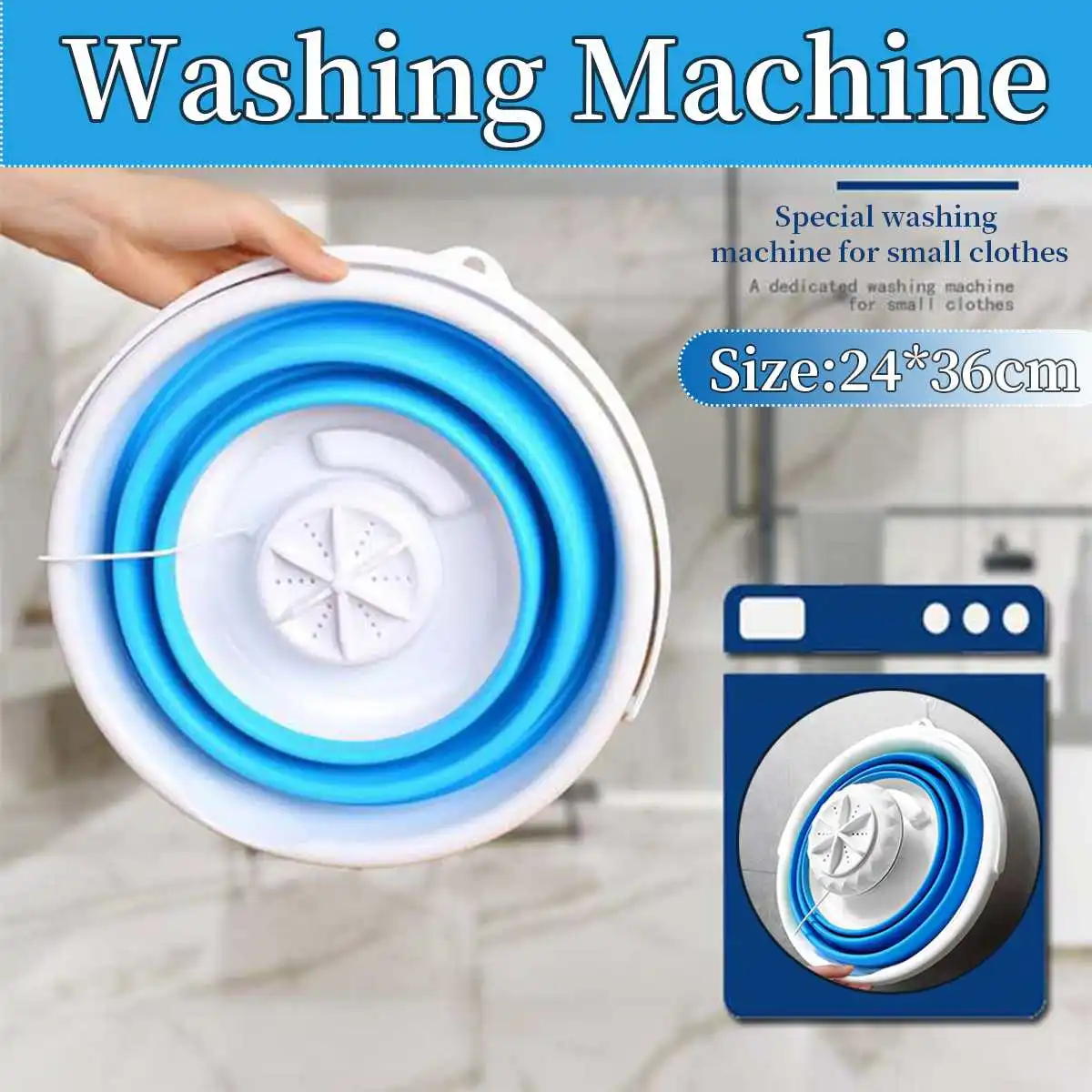 Складной ультразвуковой мини мойщик с турбиной вращающийся бытовой инструмент