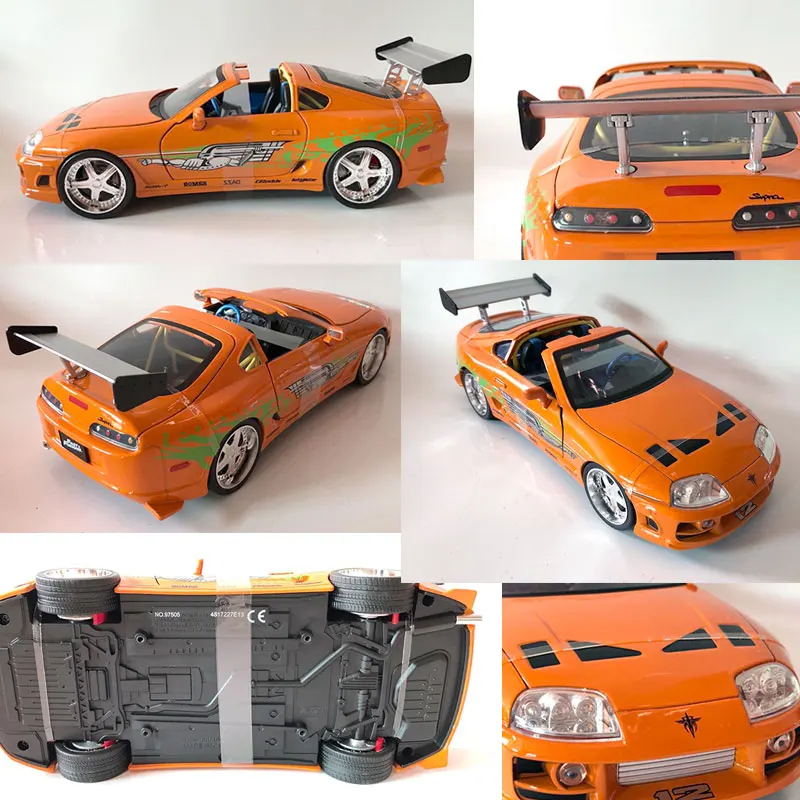 JADA 1/18 масштабная модель автомобиля игрушки 1995 Toyota Supra литья под давлением Металл
