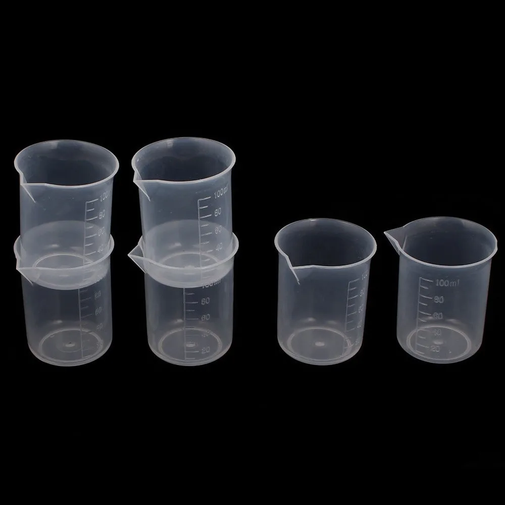 

Clear Plastic Measuring Cup Laboratory Beaker Graduated Cup Water Scale Bottle Kitchen Baking Supplies Measurement Tool
