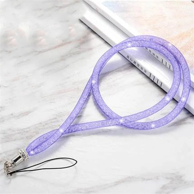 С украшением в виде кристаллов для мобильного телефона ремешок на шею с