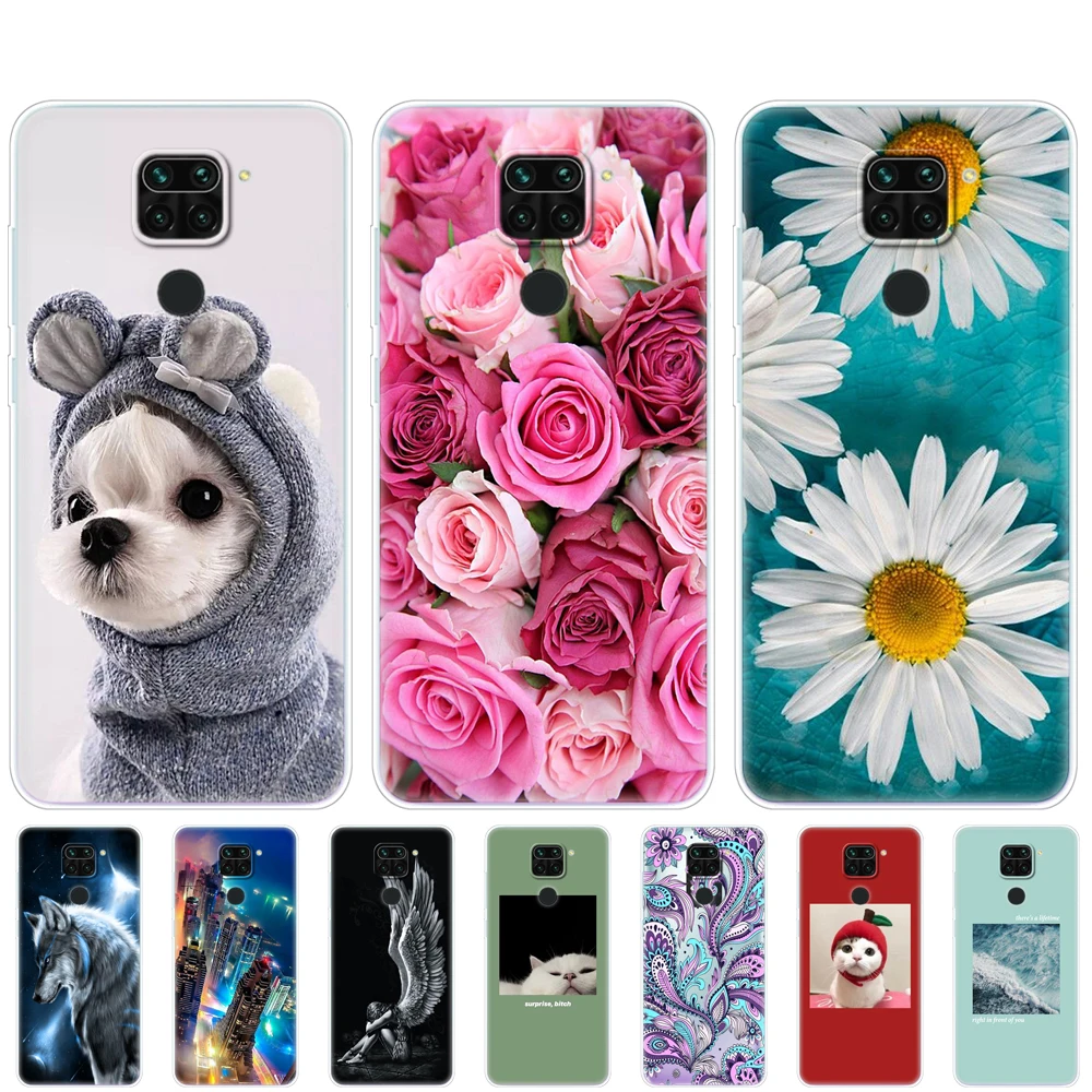 Чехол для телефона Xiaomi Redmi Note 9 из мягкого силикона TPU, задняя защитная сумка-бампер Pro On Max Back.