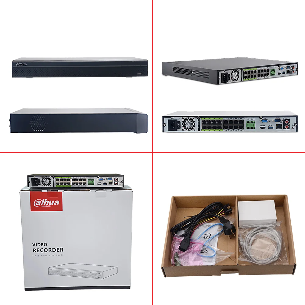 Dahua 16CH CCTV Kit 8MP 4K NVR NVR5216-16P-4KS2E 16 POE Port Two Way Talk IPC-HDW2831T-AS-S2 Built-in Microphone APP Remote view