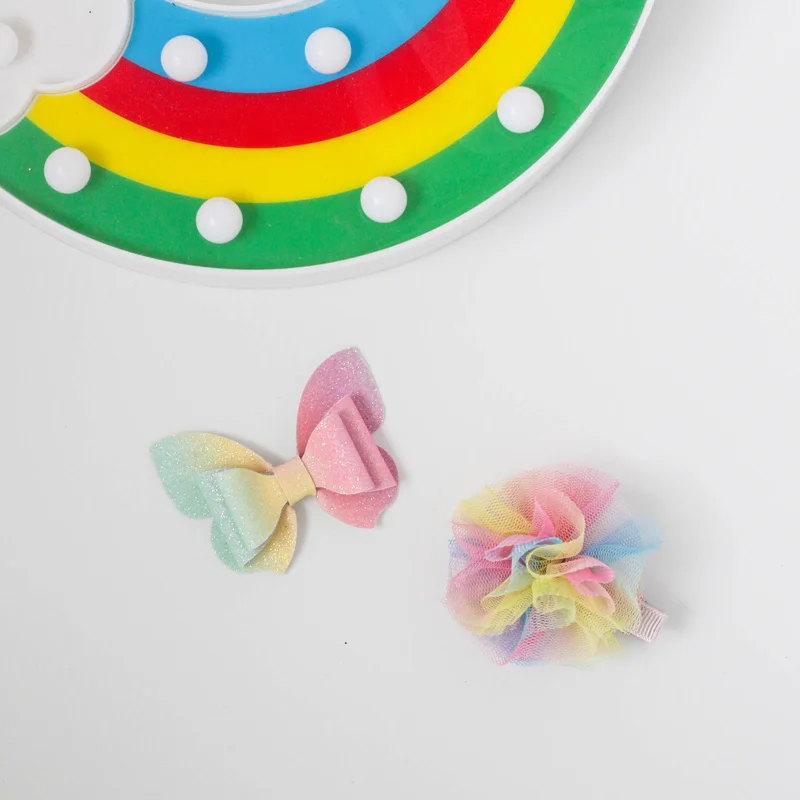 

Cute Gradient Colour Butterfly Hair Clip Handmade Bows Hair Accessories For Girls Kids Headwear Children Barrettes Hairpin